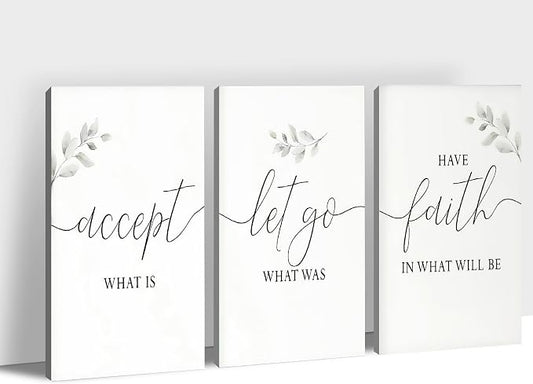 Office Wall Art-3 Panel Motivational Wall Art, Inspirational Quotes Canvas Art for Home Office Wall Decor,Positive Quote Wall Decor, Entrepreneur Words Poster Frame for Company Wall Decor 12”x24”x3Pcs