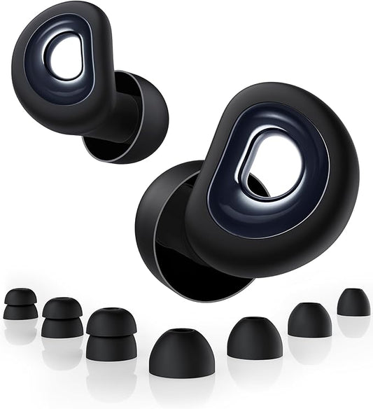 Ear Plugs for Sleeping 50dB Noise Cancelling Ear Plug with 7 Tips, 0.1Oz UltraComfy Ear Plugs for Noise Reduction for Concerts, Side Sleeper, Focus, Snoring, Silicone Reusable Earplug with Case