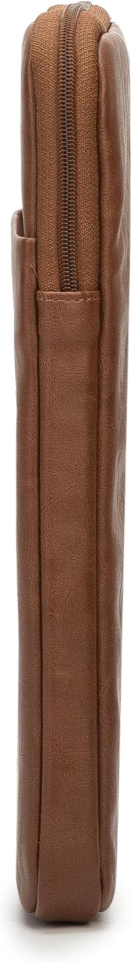 Kinmac 360° Protective Vertical Laptop Sleeve Case Cover Bag (Coffee PU, 15 inch-15.6 inch)