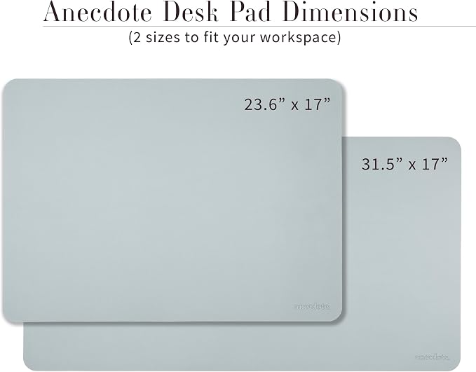 ANECDOTE Vegan Leather Desk Pad - 23.6"x17" Desk Mat for Your Office. This Quality Large Mouse Pad has Chic Elegance, Professional Look & Satisfying Touch - The Perfect Leather Mouse Pad for You!