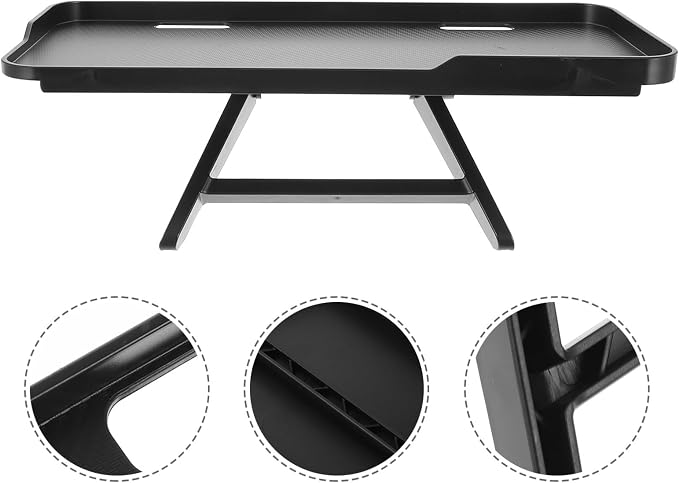 Mobestech Adjustable TV Screen Top Storage Shelf Black Desktop Organizer for Media Devices Compatible Monitors Easy Installation Suitable for Home and Office