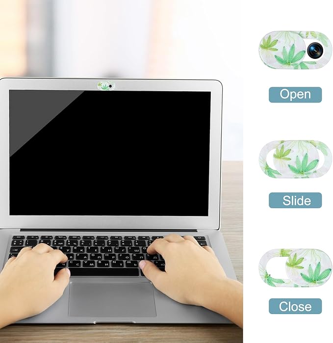 10 Pcs Laptop Camera Cover Slide Webcam Cover Slide Cute Web Camera Slider Ultra-Thin for Laptop PC Computer Cell Phone Tablet Accessories Protect Your Visual Privacy Flowers