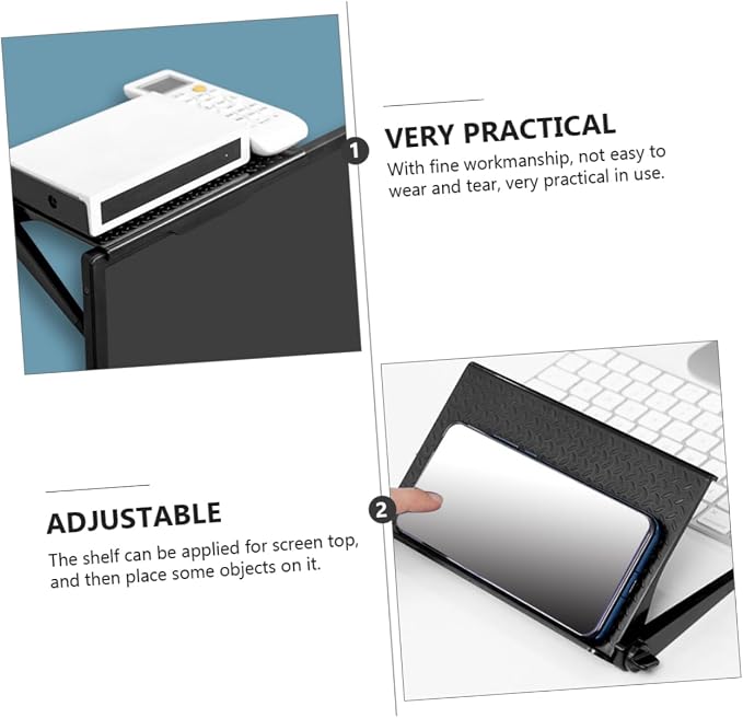 1Pc Elevated Computer Screen Storage Rack Ergonomic Desktop Shelf for Tv Monitor Easy Installation Design for Organizing Accessories Screen Top