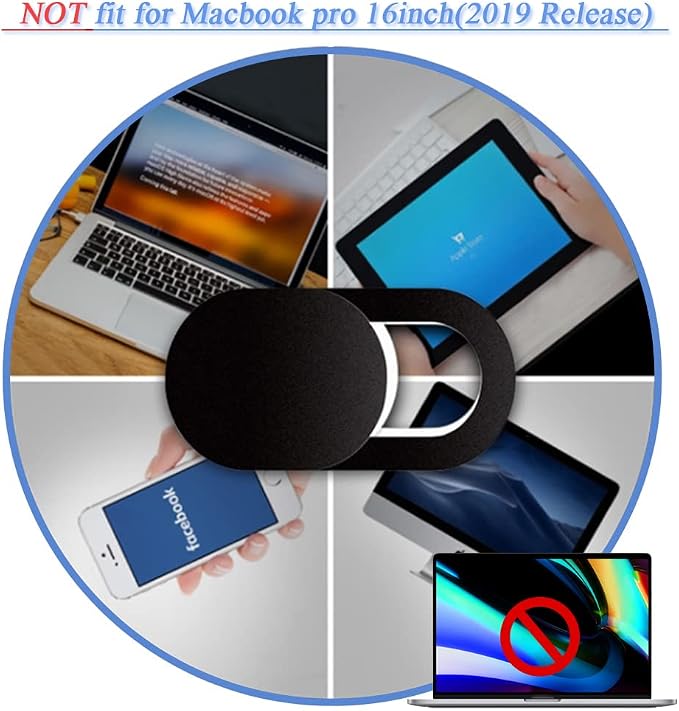 Mesee 50 Pieces Webcam Cover Slider, 0.027-Inch Ultra Thin Web Camera Protective Privacy Covering Slide Stickers for Computer, Laptop, MacBook Pro/Air, iPhone, Tablet, PC, iPad, iMac
