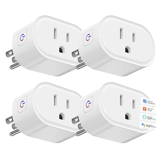 Smart Plug 10A, WiFi Bluetooth Outlets with Energy Monitoring, APP Remote Control, Timer, Group Controller, Compatible with Alexa, Google Assistant, 2.4G Wi-Fi Only (4)