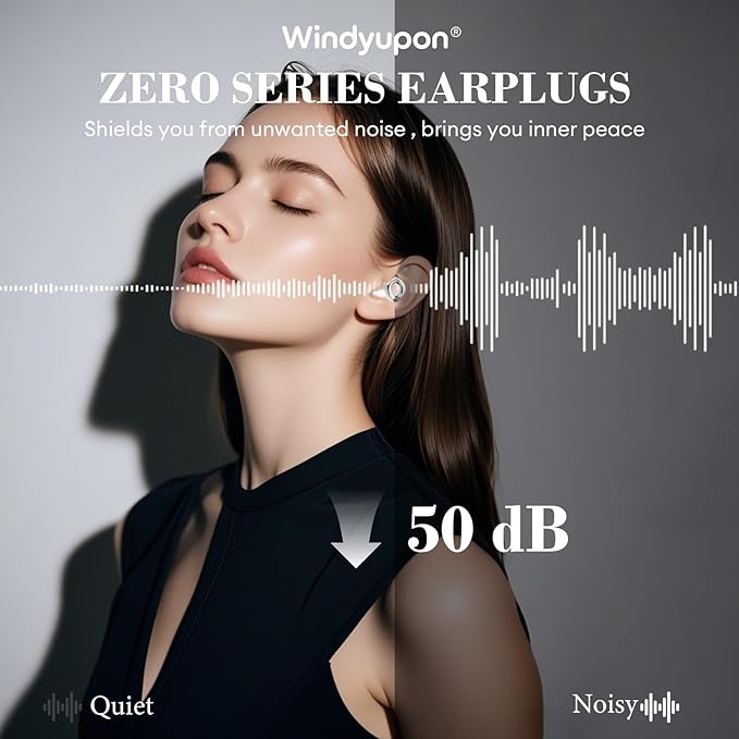 Noise Cancelling Ear Plugs 45dB – Reusable Silicone Earplugs for Sleeping, Snoring, Travel, Concerts & Work with 8 Eartips – Soft Comfortable Hearing Protection (Silver, One Size)