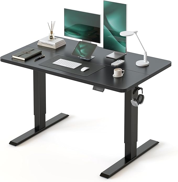 CubiCubi Standing Desk, 40 x 24 Inches Electric Height Adjustable Computer Desk, Sit Stand up Home Office Desk with Memory Presets, Black