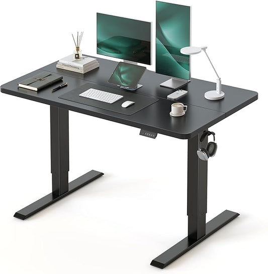 CubiCubi Standing Desk, 40 x 24 Inches Electric Height Adjustable Computer Desk, Sit Stand up Home Office Desk with Memory Presets, Black
