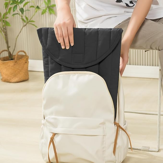 Puffy Laptop Sleeve Set 11-12 Inch Black, Protective Carrying Case for Men and Women, Cute Case Bag Compatible with 11 Inch and 12 Inch Laptops, 10.9" Ipad 10, 10.2" Ipad 7 8 9 in Cover