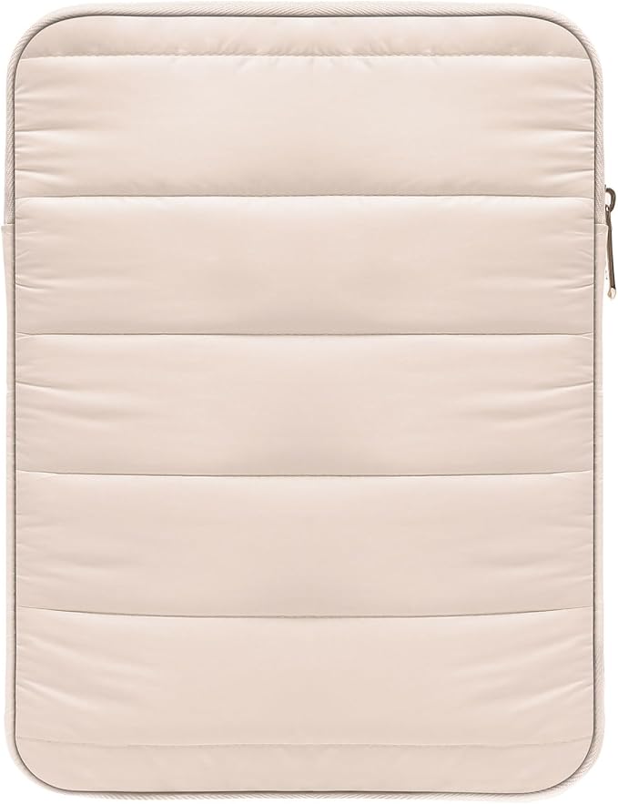 MoKo 9-11 Inch Tablet Sleeve Case, Portable Puffy iPad Bag Fit with New 11-inch iPad Pro M5/iPadAir M4 2026/iPad A16, iPad 10th/Air 5/4th 10.9, 9/8/7th 10.2, Tab S8/S9 11, Sand