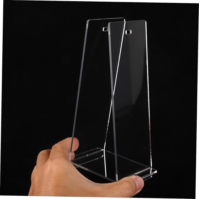 Zerodeko Acrylic Desk Calendar Stand Transparent Stylish Display Holder for Office Home Decor Compact Desk Flip Calendar Support Rack Lightweight Organizer for Daily Use