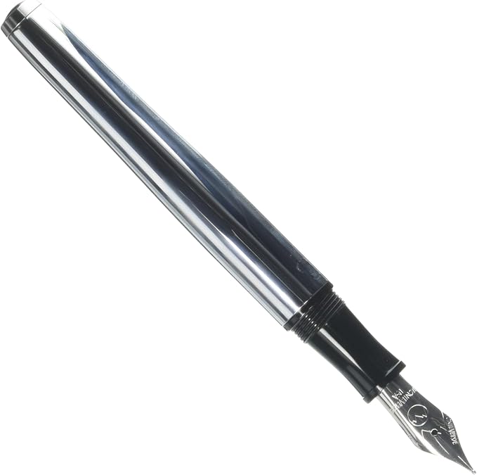 Monteverde USA Aldo Domani Italia Fountain Pen Mirror Chrome - Medium Nib - Luxury Writing Pen - Italian Design - JoWo Stainless Steel Nib - Smooth Ink Flow - Refillable - Gift Box Included