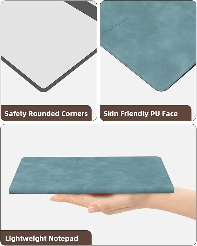 Portable Small White Board Dry Erase Board, Reusable 9.5 * 6.6in Notebook Memo, Office Home Supplies Desk Accessories MH760 (Blue)