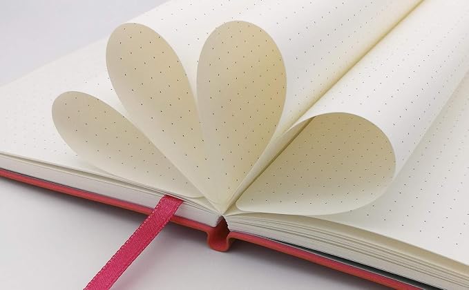 Softcover Bullet Notebook Journal, Dotted/Dot Grid, A5, 5.8x8.3 Inches, Premium Faux Leather, Creamy Thick Paper, Sewn Bound, Elastic Band, Inner Pocket, Pen Loop, Lays Flat, Green