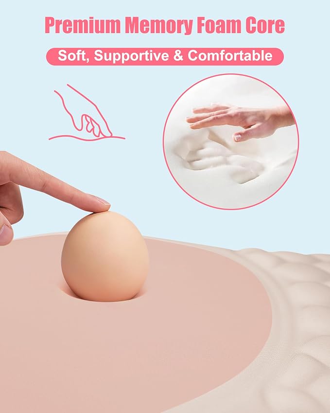 Ergonomic Mouse Pad with Wrist Rest, Slope Design Memory Foam Support, Smooth Lycra Surface, Non-Slip PU Base, Comfortable Mouse Mat for Office, Home, Computer Desk