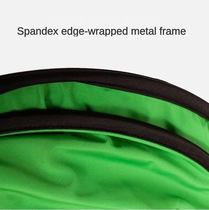 Portable Collapsible Webcam Backdrop With Package Bag, Attaches to Chair, Easy Setup, Wrinkle-Resistant Fabric, Perfect for Zoom Webex Teams TikTok, Background Green Blue Screen D59''