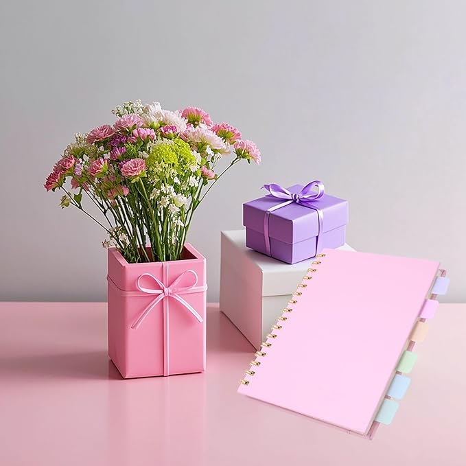 Daily Planner Notebook Spiral To Do List Notepad Undated Planner with Sticky Tabs and Interior Pockets 5.7" x 8.5",140 Pages Easily Manage Your Tasks and Productivity (1pcs Pink)