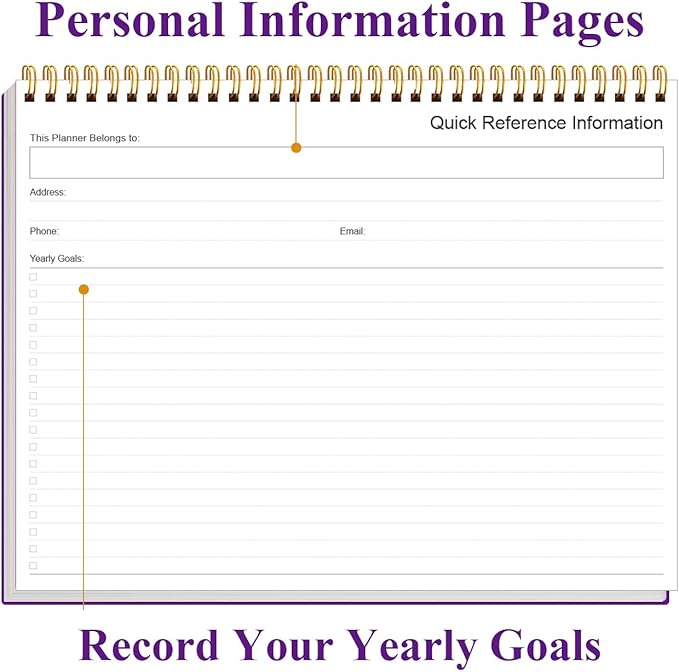Weekly Productivity Planner - 8.5" x 11" Dashboard Desk Notepad Has 6 Focus Areas to List Tasks for Goals, Projects, Clients, Academic or Meal-Organize Your Daily Work Efficiently, 54 Weeks, Purple