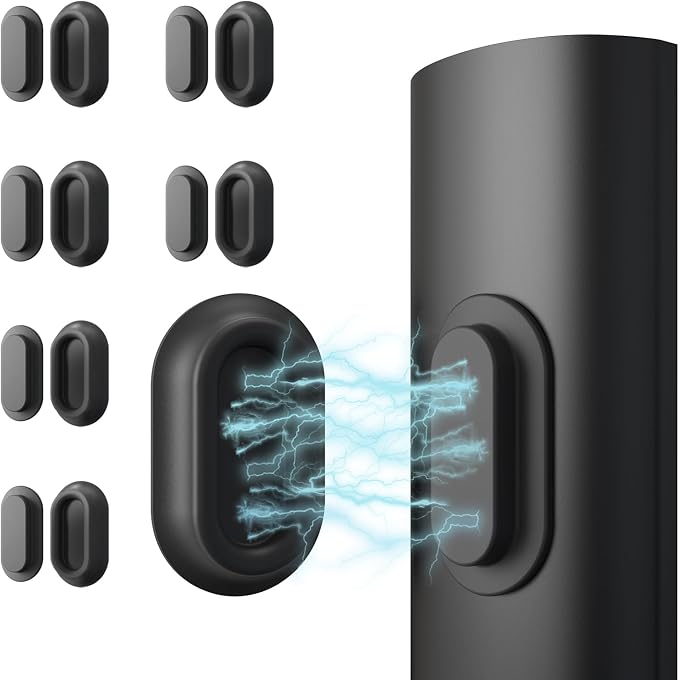Magnetic Silicone Remote Control Holder Wall Mount for TV Fan 6 Pack Black | Upgraded Silicone Remote Caddy, Self-Adhesive, Remotes Control Organizer Storage, Home Office Air Conditioner Remote Holder