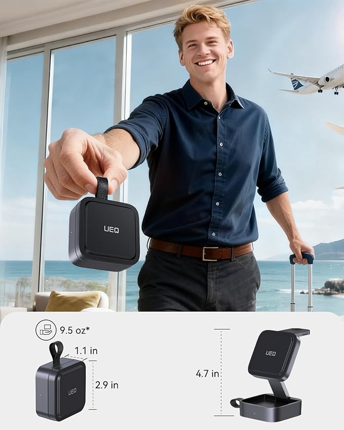 3 in 1 Wireless Charging Station for Apple Devices,Compatible with MagSafe Charger Stand,Foldable Fast Travel Magnetic Wireless Charger for iPhone 17 Air 16 15 14 13 12,Apple Watch&AirPods Pro