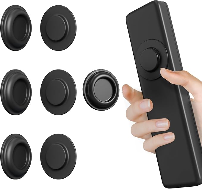 Magnetic Remote Control Holder Wall Mount for TV Fan Air Conditioner 6 Pack | Upgraded Silicone Remote Caddy, Self-Adhesive Wall Mount, 360° Rotation, Home Office Remotes Control Organizer Storage