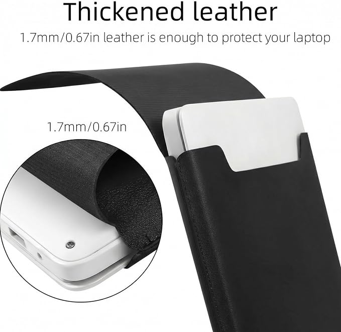 MacBook Air 14 inch Latop Sleeve, PU Leather Laptop Case Compatible with MacBook Air M5 M4 M3 M2 M1/MacBook Pro 13/MacBook Neo A18 2018-2026, Slim Protective Computer Sleeve Bag for Women, Black