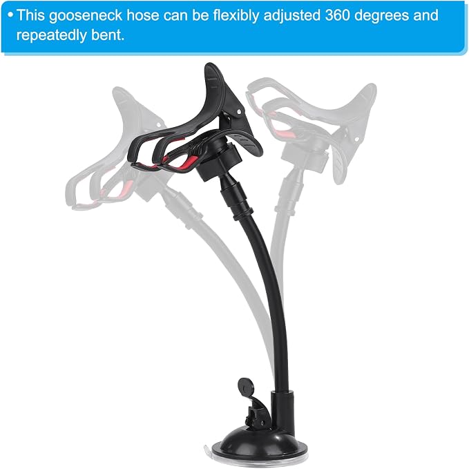 PATIKIL 24" Microphone Gooseneck, 1Pcs 5/8"-27 Thread Metal Universal Hose Flexible Arm Gooseneck Tube Extension for Multifunction DIY, Black
