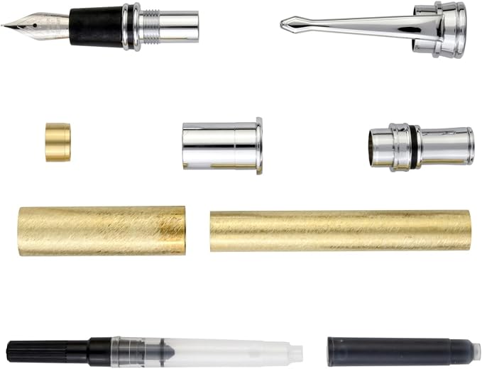 Penn State Industries PKEXECFCH Executive Fountain Magnetic Cap Pen Kit Woodturning Project (Chrome)