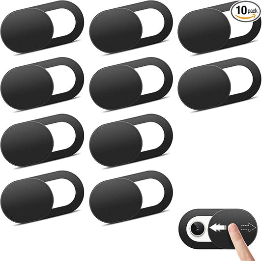 10 Pack Webcam Cover Slide Cover for iPhone iPad MacBook iMac Laptop PC, 0.03 inch Ultra Thin Web Camera Cover Blocker Slider Accessories for Privacy and Security
