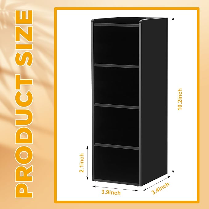 MotiMind Acrylic Pen Organizer Storage for 50 Markers Vertical Marker Organizer Acrylic Pen Display Holder for Office Desk Desktop Stationery Pencil Storage, Black, 3.4 x 4 x 10.2 Inch