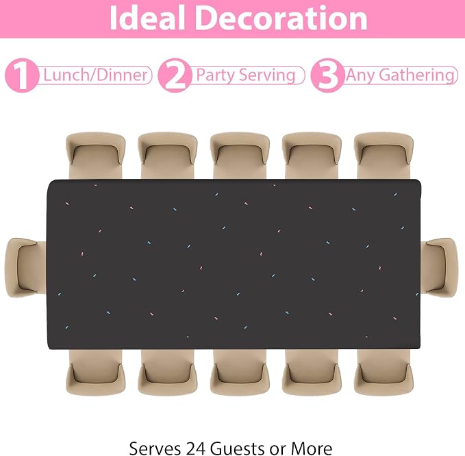 Qyeahkj Burnouts or Bows Gender Reveal Party Supplies Serves 24 Baby Boy or Girl Party Decorations Paper Plates Napkins Gender Reveal Tablecloth Set Tableware Kit for Baby Shower