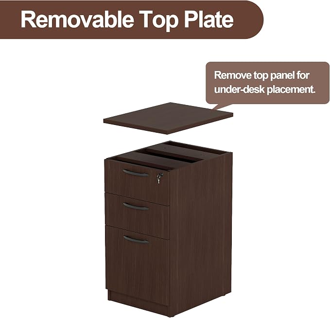 66.93" L Shaped Executive Standing Desk with Pre-Assembled Frame & Lockable Cabinets, Fixed Right-Facing Design, Dual-Motor Height Adjustable Desk for Corporate & Home Office (Espresso-Right-Fix)