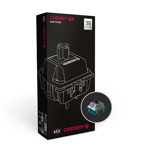 CHERRY MX Northern Light Switch Kit, 36 Mechanical Keyboard Switches, for DIY, Hot Swap or Gaming Keyboard, Linear Switch with No Click, Ultra-Smooth & Quiet