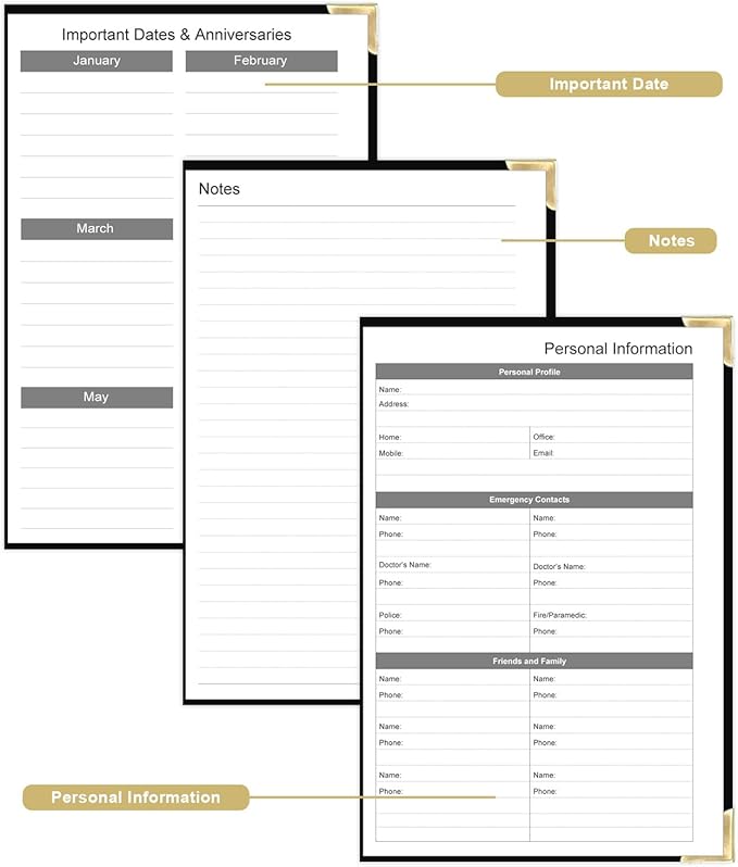 Undated Daily Monthly Planner for 2026 or Anytime - A5 To Do List with Hourly Schedule, Hardcover Spiral Bound Daily Planner to Increase Focus, Stylish School/Office Supplies, 5.8" x 8.5", Black