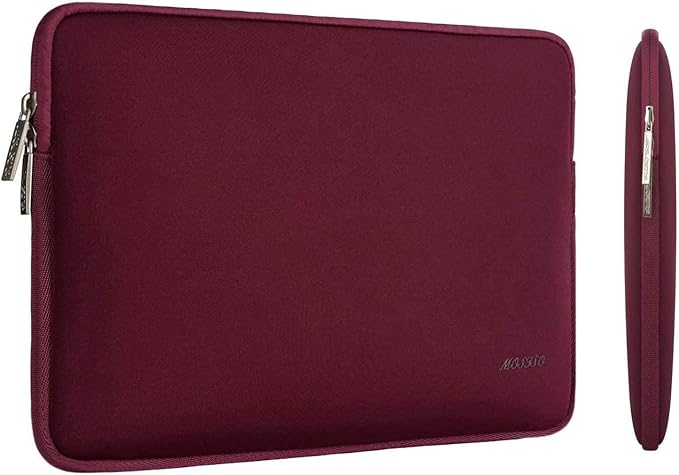 MOSISO Laptop Case 13.3 inch, 13-13.3 inch Laptop Sleeve Bag Compatible with MacBook Air/Pro 13/Pro 14 M5 M4 M3 M2 M1, HP Dell ASUS Lenovo, Neoprene Computer Sleeve Bag with Small Case, Wine Red