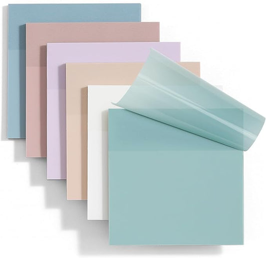 Transparent Sticky Notes - Pastel Color Clear Sticky Notes, 3x3 inch, Waterproof, 300 Sheets for College, School & Office