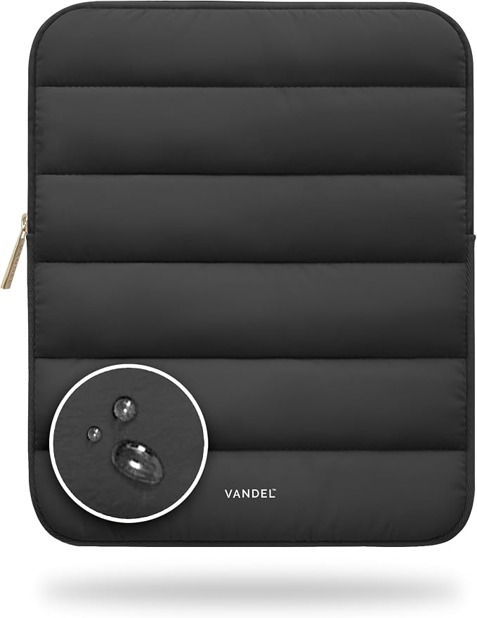 Vandel - The Original Puffy iPad Sleeve 9-11 Inch Tablet Sleeve, Black i Pad Case for Women and Men, Cute iPad Air Pouch, 9 10 Inch, 11 Inch Bag