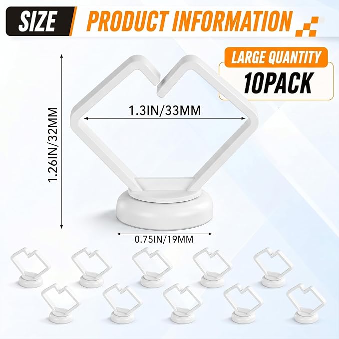 Konohan 10 Pack Magnetic Cable Holder 19 Lbs Heavy Duty, 3/4" Magnetic Cable Organizer Clip for Server Rack, Automotive Wiring, Marine Electrical, Home and Office Organization(White)