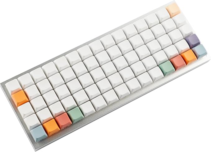 YMDK XDA DSA Blank Colorful PBT Keycaps Suitable for Ortholinear Layout MX Keyboard XD75 ID75 Split 36 Corne Split 46 Planck Preonic Niu40 (XDA 96)