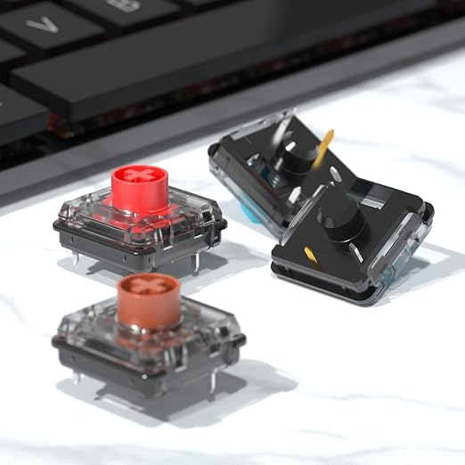 Kailh Choc V2 Low Profile Switch Blue Clicky, 4-Pin 50gf RGB SMD Gaming Mechanical Keyboard Switch (Choc Blue 45pcs)