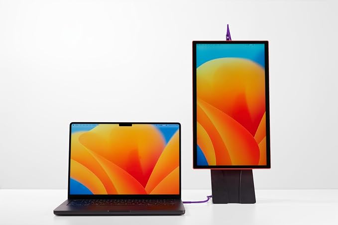 Espresso Lite 15 Portable Monitor (Orange) – 15.6” Full HD USB-C Display, Single-Cable Power, Ultra-Light Travel Monitor for Laptop, iPad & USB-C Devices