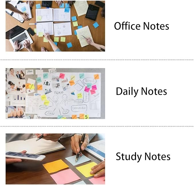 Post-it Sticky Notes,Bright Colors Sticky Note and Transparent Bible Sticky Notes,Study Supplies,Office School Supplies,Book Annotation 700 Sheets