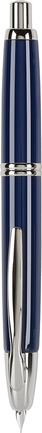 PILOT Vanishing Point Collection Refillable & Retractable Fountain Pen, Blue Barrel with Rhodium Accents, Blue Ink, Medium Nib (60243)