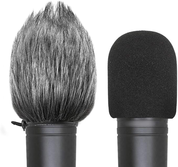 AT2020 Pop Filter Windscreen - Furry Windscreen/Fur Foam Wind Cover for Audio Technica Microphone AT2020+ AT2035 AT4040 by YOUSHARES