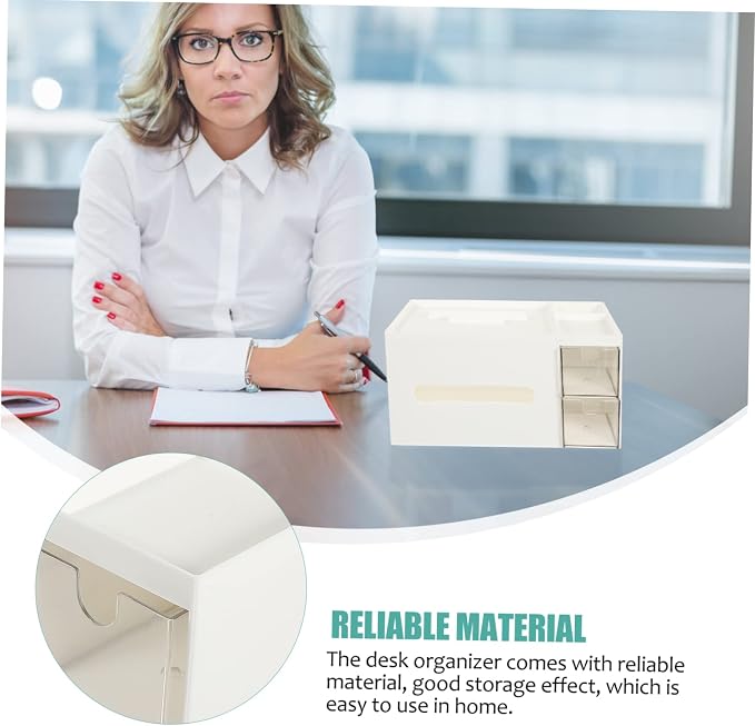 Lurrose Modern Desk Organizer Office Supplies for Women Desk Drawer Organizer Bins for Home Office