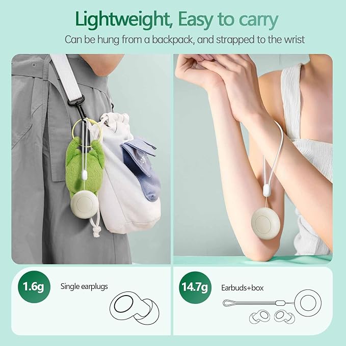 Ear Plugs for Sleeping Noise Cancelling, Hearing Protection Soft and Reusable Silicone Earplugs for Motorcycle, Trip, Swimming, Work, Noise Sensitivity, Study, Snoring 8 Eartips in XS/S/M/L (White)