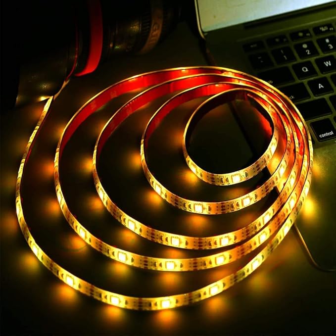 3.28ft USB LED Strip Lights, USB Rope Lights with 24 Keys Remote, DIY Indoor Decoration