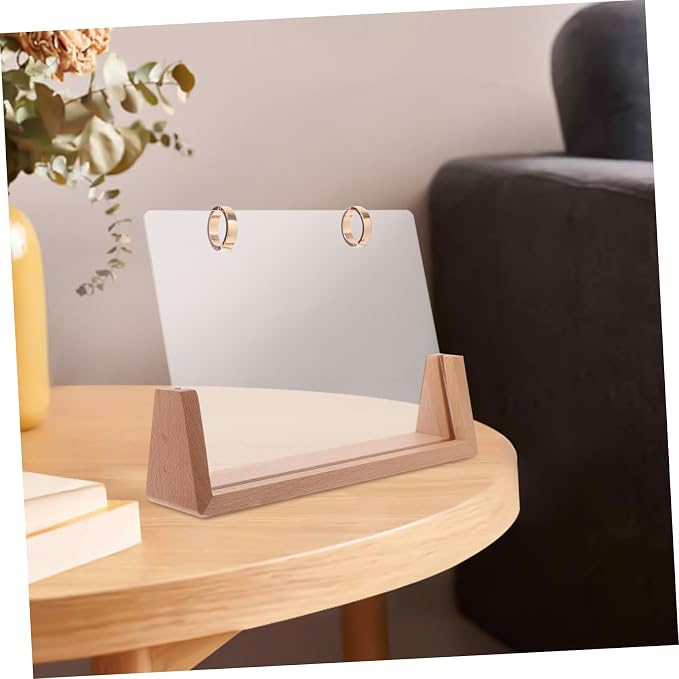 NUOBESTY 1set Wooden Desk Calendar Base Support for Daily Use Sturdy Structure for Photos Notes Quick Assembly Versatile Display Stand for Home Office