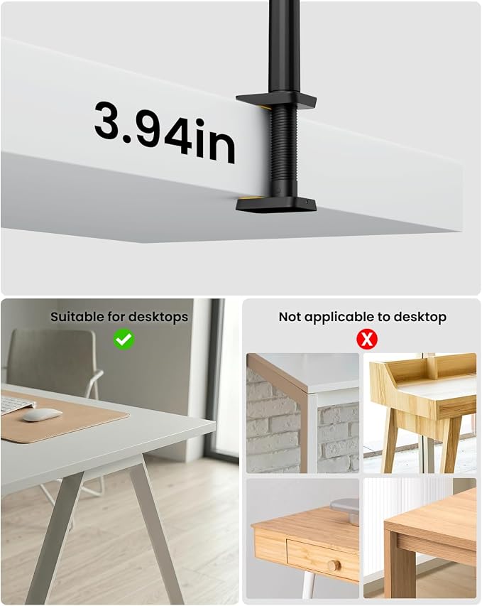 LED Desk Lamp for Home Office, Sensor Switch, 270° Rotatable & Extendable Aluminum Alloy Arm Desk Light, 24W Dimmable 3 Color Modes Eye-Caring Dual Lamp Head Monitor Reading Study Task