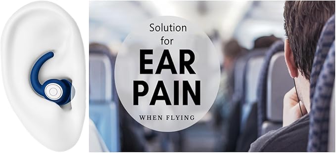 Ear Plugs for Sleeping Noise Cancelling Silicone Earplugs Noise Reduction, 2 Pairs Ear Plugs for Sleeping Reusable Noise Sound Blocking Earplugs for Sleep,Snoring,Concerts,Focus,Flight